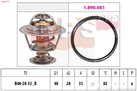 Термостат Lexus GS/LS/Toyota Land Cruiser/Celicia 2.0-4.7 92- EPS 1.880.724