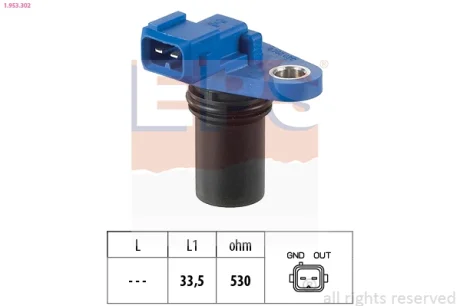 Датчик положення розподільного валу Ford Fiesta/Focus/Mazda 2/Volvo C30/S40/V50 1.25-1.6 95- EPS 1953302