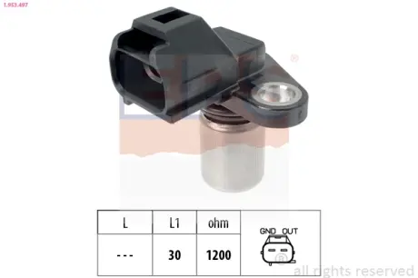 TOYOTA датчик обертів двигуна Land Cruiser, RAV-4, Corolla, Avensis, Auris, 1,4-4,5D 05- EPS 1953497