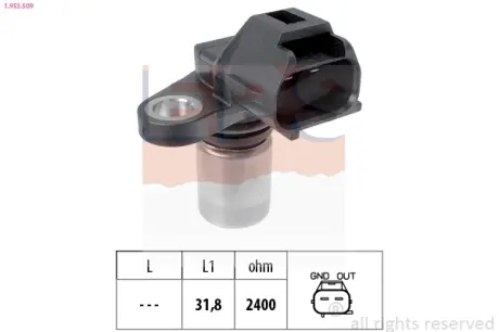 TOYOTA датчик обертів двигуна Land Cruiser 3,0D 00- EPS 1953509