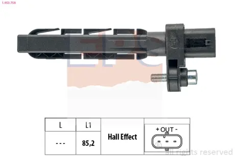 BMW датчик імпульсів 2,0-3,0d 04- EPS 1953758