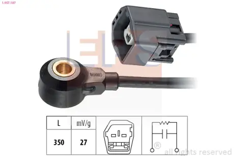 Ignition knock sensor. Датчик детонации EPS 1957187