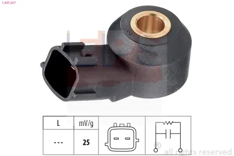 MAZDA Датчик детонації 2 (DL, DJ) 1.5 14-, CX-3 2.0 15-, CX-5 (KE, GH) 2.0 12- EPS 1957257