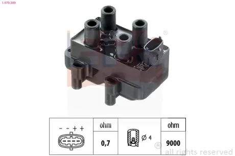 OPEL Катушка зажигания Sintra 2.2i 16V 96-99 EPS 1970389
