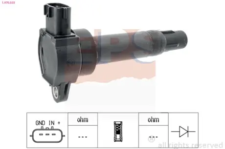 DB котушка запалювання SMART Fortwo 1,0 07- EPS 1970503