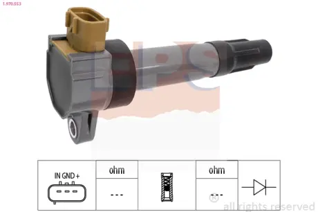 OPEL котушка запалювання Agila 08- EPS 1970553