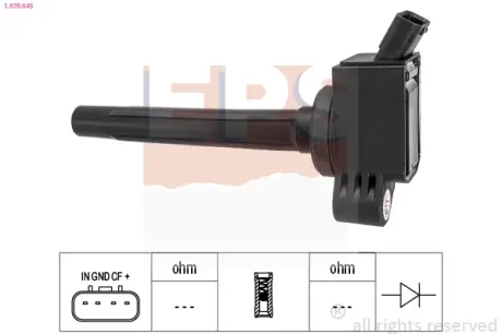 TOYOTA котушка запалювання C-HR 1.2 16-, AURIS 1.2 15-18 EPS 1970645