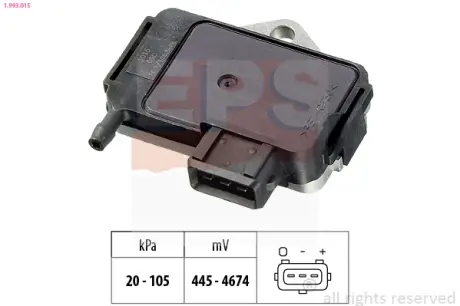 Intake manifold pressure sensor. Датчик абсолютного давления, впуск  EPS 1993015