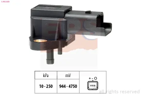 Датчик тиску наддува Fiat Scudo 2.0JTD 99-/ Citroen Jumpy/Peugeot Expert 2.0HDi 99-06 EPS 1993030