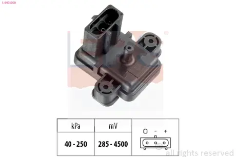 Intake manifold pressure sensor. Датчик абсолютного давления, впуск  EPS 1993059