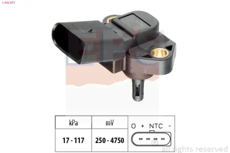 Intake manifold pressure sensor. Датчик абсолютного давления, впуск  EPS 1993071