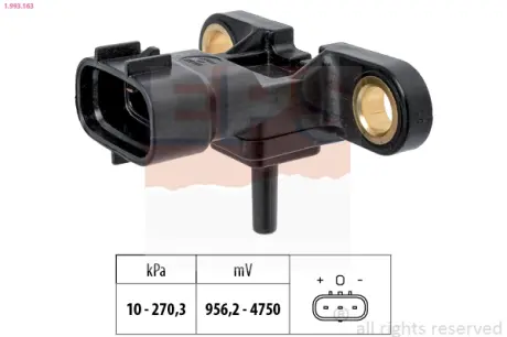 MAZDA Датчик тиску повітря 6 2.0 02-, SUBARU FORESTER 2.5 08-13, IMPREZA 2.5 08-, TOYOTA AURIS 1.4 07-, AVENSIS 2.0 99- EPS 1993163