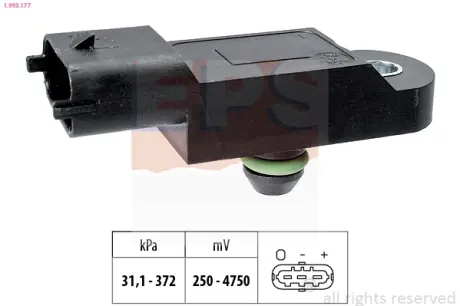 Intake manifold pressure sensor. Датчик абсолютного давления, впуск  EPS 1993177