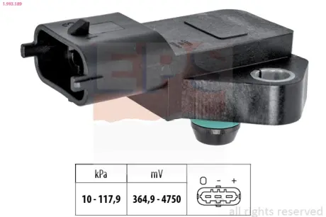 Intake manifold pressure sensor. Датчик абсолютного давления, впуск  EPS 1993189