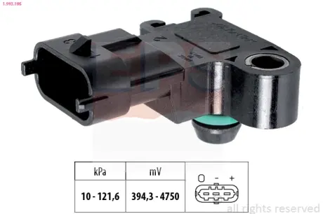 Intake manifold pressure sensor. Датчик абсолютного давления, впуск  EPS 1993195