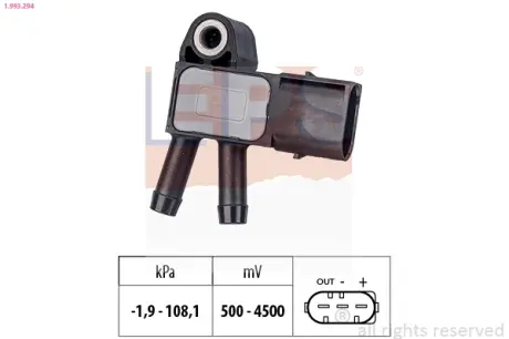 Exhaust gas sensor. Датчик давления выхлопных газов EPS 1993294