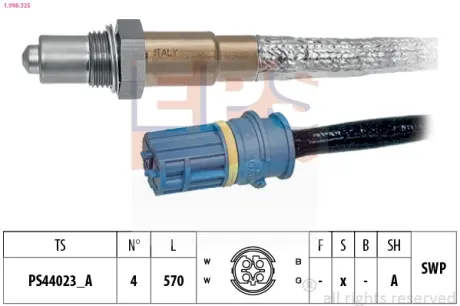 BMW Лямбда-зонд 1 (E81) 130 i 06-11, 3 (E90) 325 i 07-11, X1 (E84) xDrive 25 i 10-11 EPS 1998325