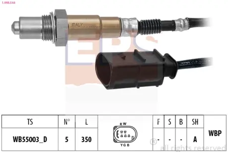 DB Лямбда-зонд G-CLASS (W463) G 350 CDI 11-15, M-CLASS (W164) ML 280 CDI 4-matic 05-09 EPS 1998544