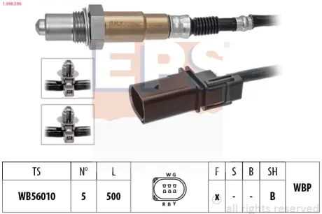 Лямбда-зонд Opel Cascada 2.0CDTI 15-18/Insignia A/B 2.0CDTI 14-/Zafira Tourer 2.0CDTI 11- EPS 1.998.596