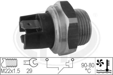 Radiator fan temperature switch. Датчик температуры вентилятора охлаждающей жидкости ERA 330165