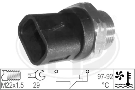Radiator fan temperature switch. Датчик температуры вентилятора охлаждающей жидкости ERA 330179