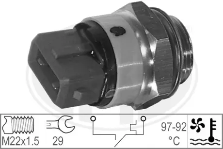 Radiator fan temperature switch. Датчик температуры вентилятора охлаждающей жидкости ERA 330188
