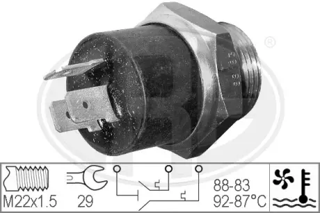 Radiator fan temperature switch. Датчик температуры вентилятора охлаждающей жидкости ERA 330203
