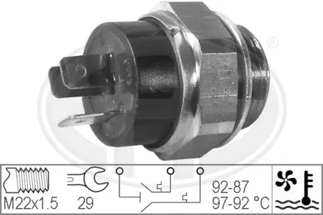 Radiator fan temperature switch. Датчик температуры вентилятора охлаждающей жидкости ERA 330207