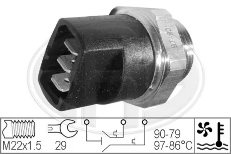 Radiator fan temperature switch. Датчик температуры вентилятора охлаждающей жидкости ERA 330281