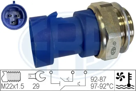 Radiator fan temperature switch. Датчик температуры вентилятора охлаждающей жидкости ERA 330295