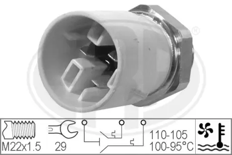 Radiator fan temperature switch. Датчик температуры вентилятора охлаждающей жидкости ERA 330299