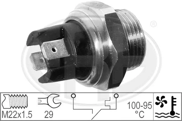 Radiator fan temperature switch. Датчик температуры вентилятора охлаждающей жидкости ERA 330303 (фото 1)