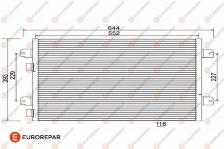 8418991000 РАДІАТОР КОНДИЦІОНЕРА EUROREPAR 1609637380