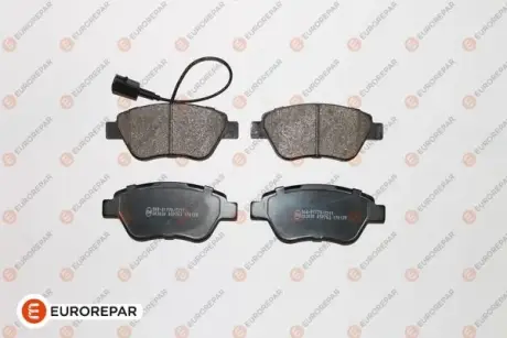 Гальмівні колодки пер. Doblo 05-10 (грузовой)(123x53.3x18)(з датчиком) EUROREPAR 1617262380