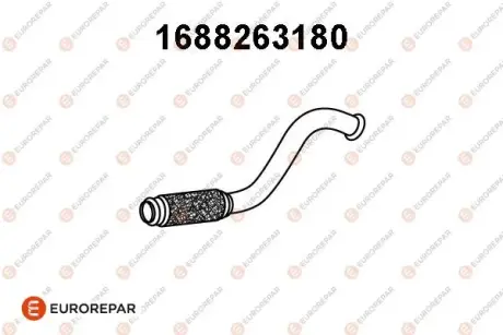 Труба глушника передн. Partner/Rifter/Berlingo 18-(550мм) EUROREPAR 1688263180