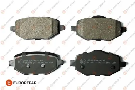 Комплект гальмівних накладок, дискове гальмо EUROREPAR 1689800380