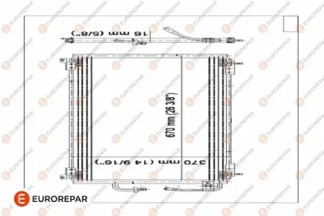 РАДІАТОР КОНДИЦІОНЕРА EUROREPAR E163299