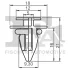 Кліпса кріплення молдингу BMW X5 (E70/F15) 06-18 (біла) (к-кт 5 шт) FA1 10400155 (фото 2)