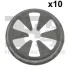 Кліпса кріплення (к-кт 10 шт) Ford Focus 98-04 FA1 134002510 (фото 1)