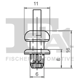 Кліпса кріплення обшивки (к-кт 5шт) Citroen C3/C4/Peugeot 205/208/307/308 83- FA1 21200135