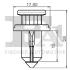 Кліпса кріплення обшивки (к-кт 5шт) Nissan Pathfinder/Qashqai/X-Trail 05- FA1 72300035 (фото 2)
