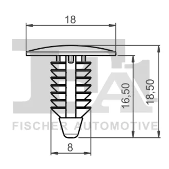Кліпса кріплення накладки порога (к-кт 5шт) Hyundai Accent III 05- FA1 89100025