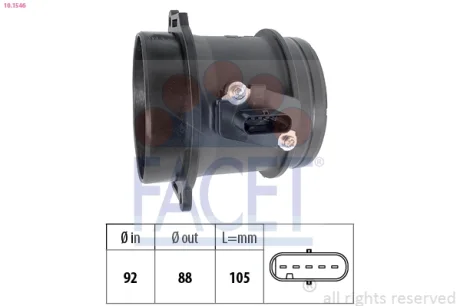 Датчик массового расхода воздуха FACET 101546