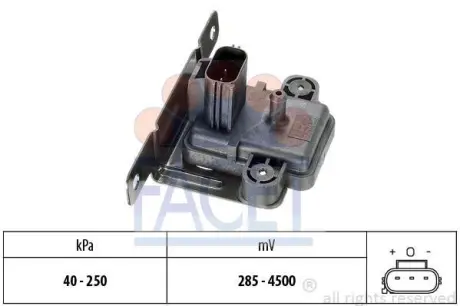 Intake manifold pressure sensor. Датчик абсолютного давления, впуск  FACET 103058