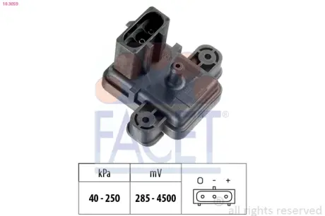 Датчик тиску наддуву Ford Transit 2.5 DI/TD/TDI (91-) (10.3059) Facet FACET 103059