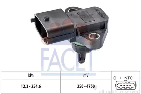 Intake manifold pressure sensor. Датчик абсолютного давления, впуск  FACET 103131