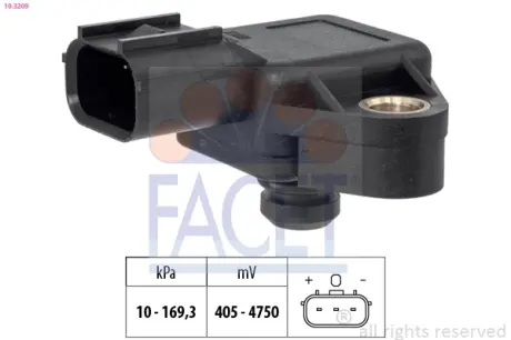 Датчик давления воздуха FACET 10.3209