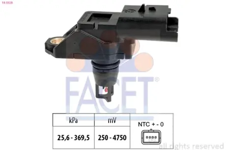 Датчик тиску повітря FACET 103328