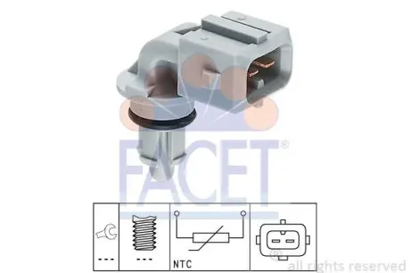 Coolant temperature sensor. Датчик температуры охлаждающей жидкости FACET 104002