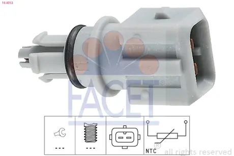 Coolant temperature sensor. Датчик температуры охлаждающей жидкости FACET 104012